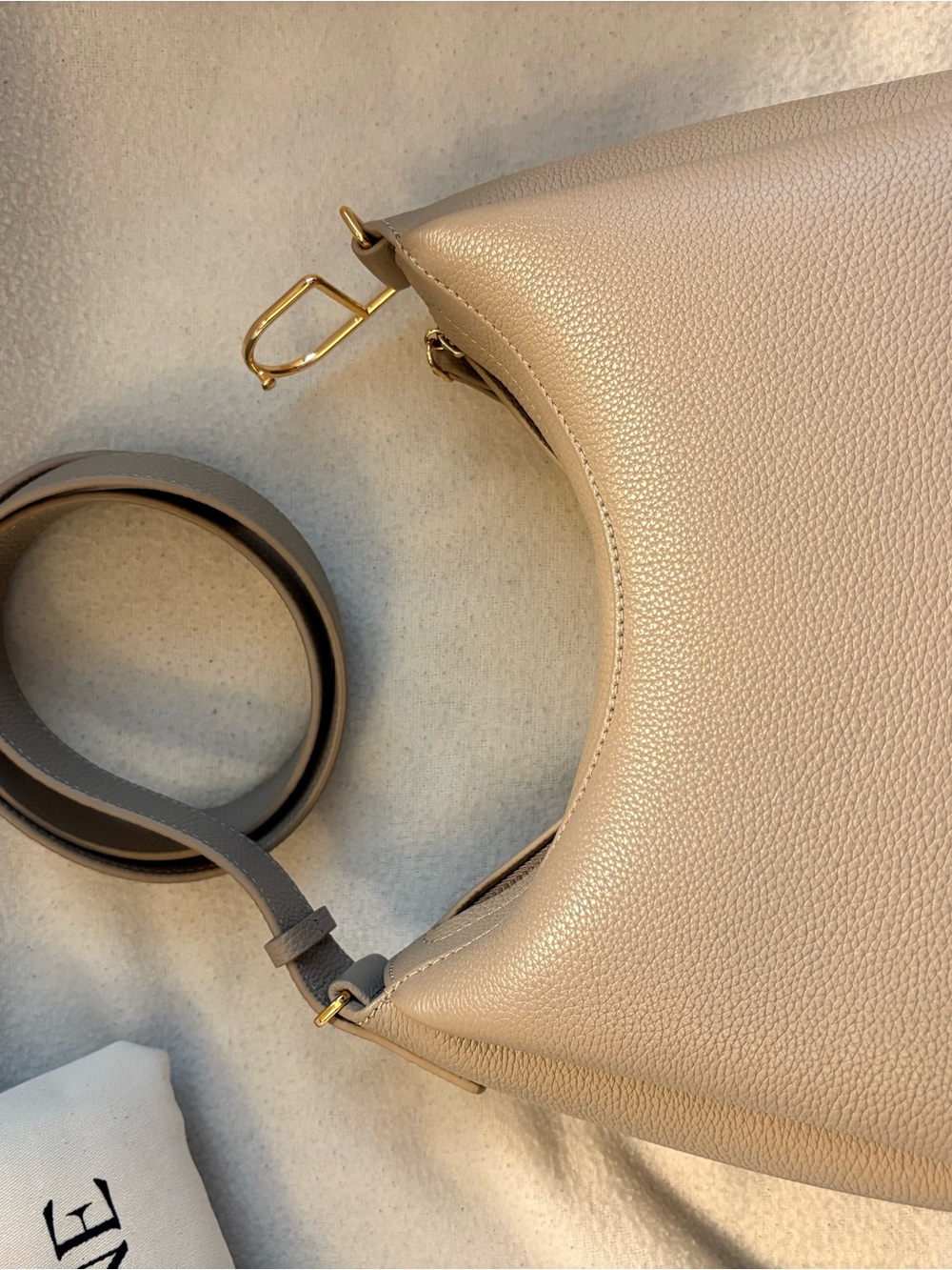 Polène Taupe Umi Bag with Gold Hardware - Picture 4 of 12